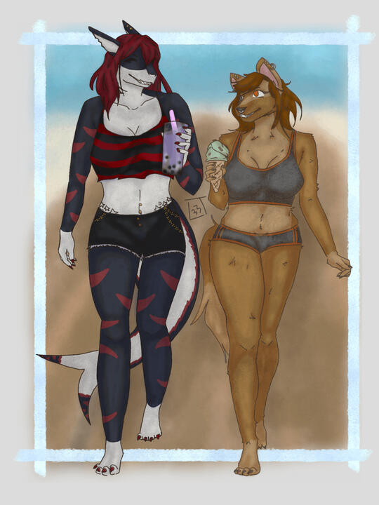 [55$] (fullbody + full shading + full colour + blurry background + 2 figures + complexity fee)