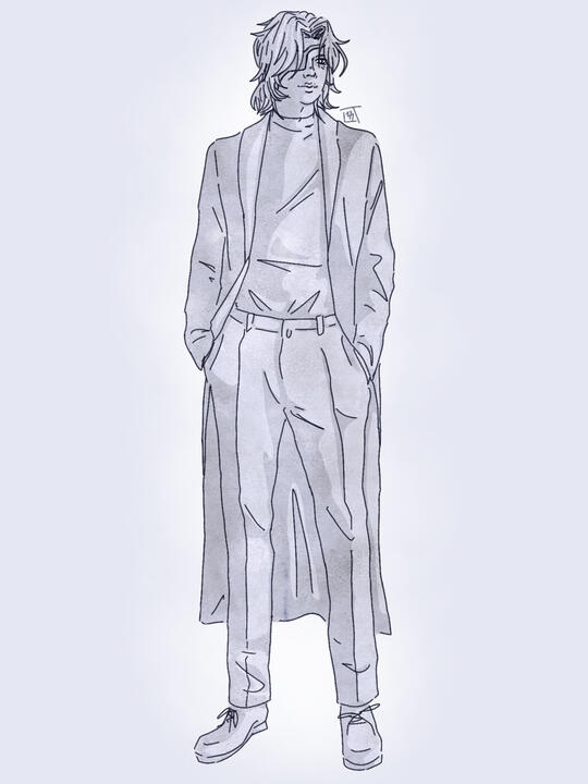 [30$] (fullbody + cell shading + monochrome)